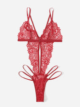 Floral Lace Cut-out Teddy Bodysuit